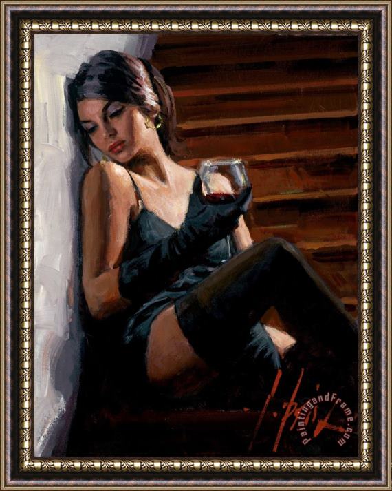 Fabian Perez Saba on The Stairs White Wall Framed Painting