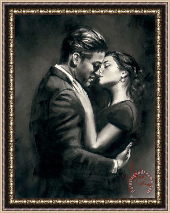 Fabian Perez Study for Embrace VII Framed Painting