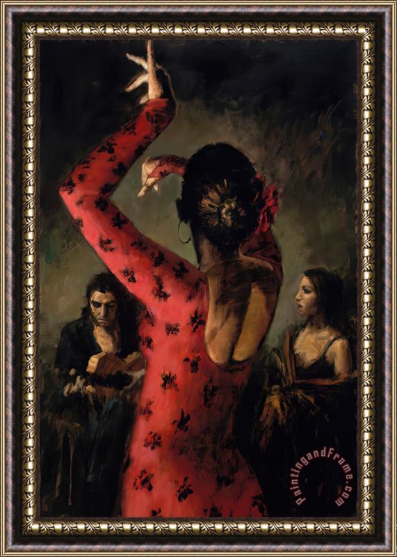 Fabian Perez Tablao Flamenco IV Framed Painting
