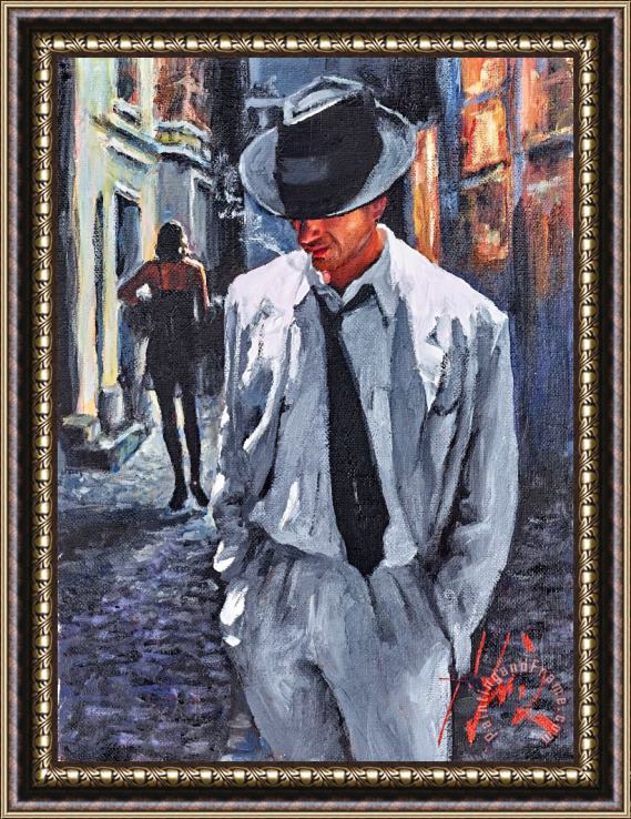 Fabian Perez The Alley (el Paseo Ii) Framed Painting