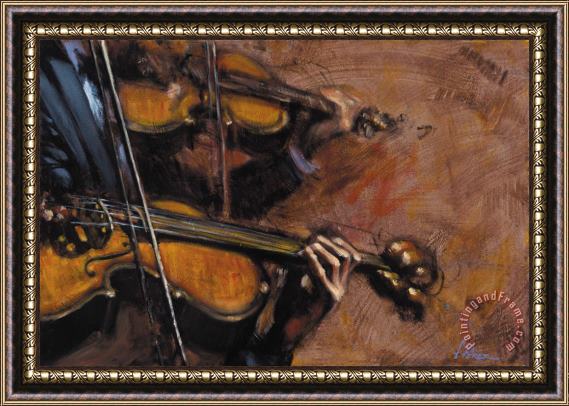 Fabian Perez Violins Framed Painting