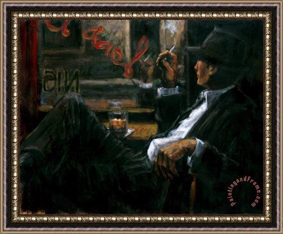 Fabian Perez Whiskey at Las Brujas Framed Print