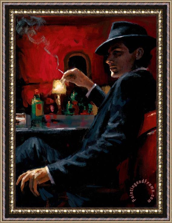 Fabian Perez Whiskey at Las Brujas VII Framed Print