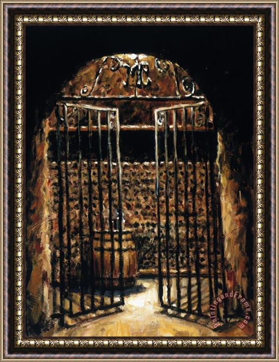 Fabian Perez Wine Cellar Framed Painting