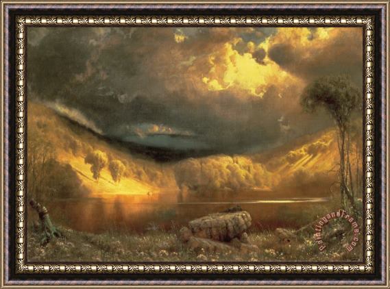 Fairman California Stormy Skies above Echo Lake White Mountains Framed Painting