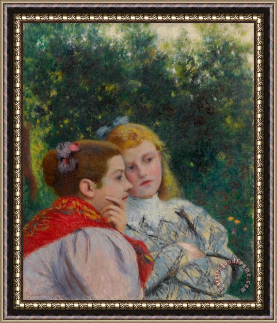 Federico Zandomeneghi Les Deux Soeurs, 1895 Framed Painting
