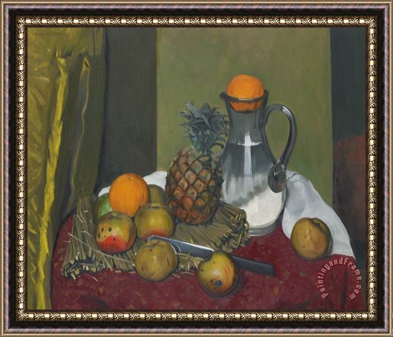 Felix Edouard Vallotton Apples And A Pineapple Framed Painting