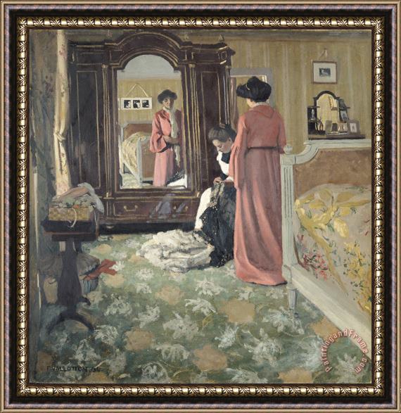 Felix Edouard Vallotton Interior Framed Painting