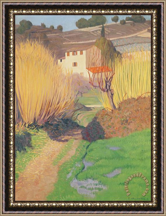 Felix Edouard Vallotton Landscape At Lagnes Framed Painting