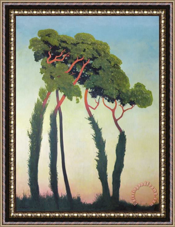 Felix Edouard Vallotton Landscape with Trees Framed Painting