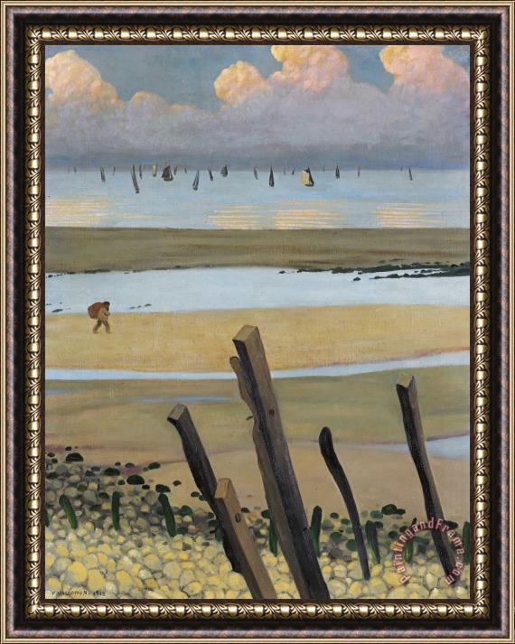 Felix Edouard Vallotton Low Tide At Villerville Framed Painting