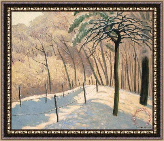 Felix Edouard Vallotton Snowy Landscape Framed Painting