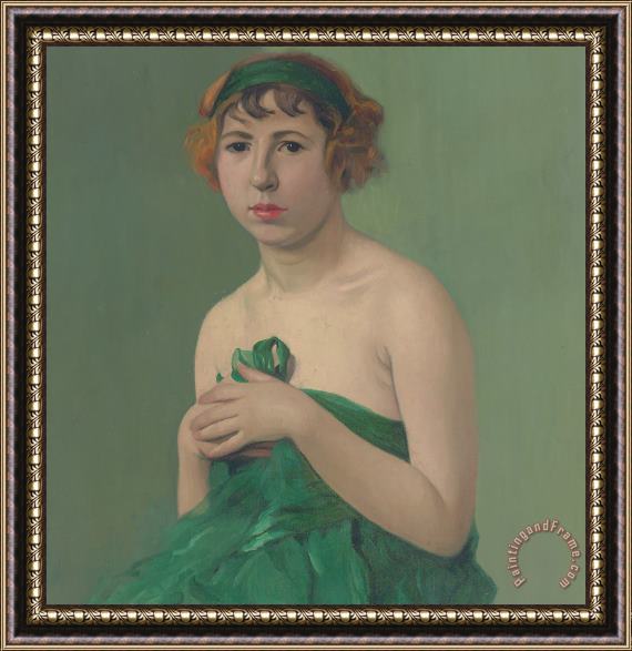 Felix Edouard Vallotton The Green Ribbon Framed Print