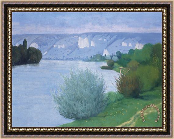 Felix Edouard Vallotton The Seine Near Les Andelys Framed Painting