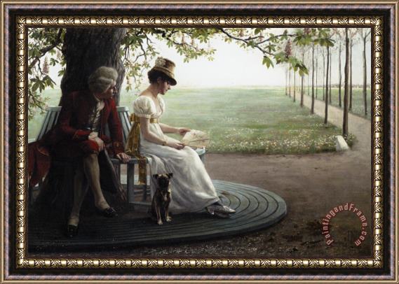 Felix Friedrich Von Ende Courtship Framed Painting
