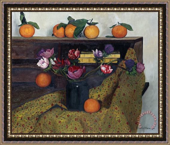 Felix Vallotton Anemones And Oranges Framed Painting