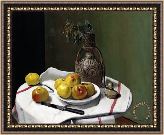 Felix Vallotton Apples And a Moroccan Vase Framed Painting