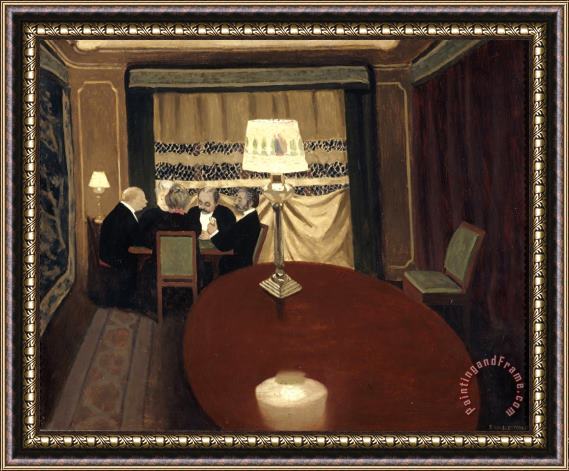 Felix Vallotton The Poker Game Framed Painting