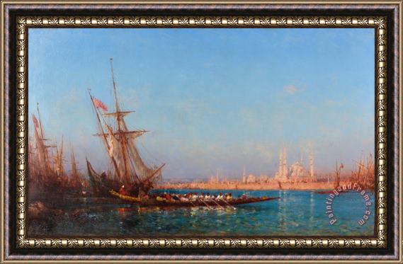 Felix Ziem View of Istanbul 3 Framed Painting