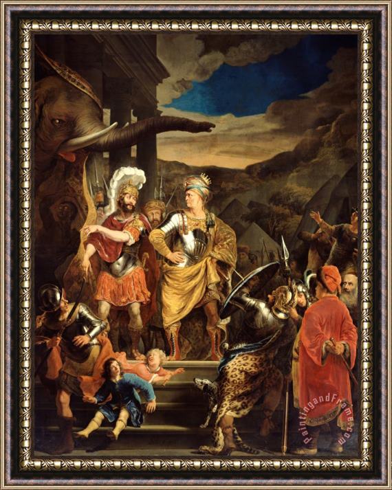 Ferdinand Bol Fabritius And Pyrrhus Framed Painting