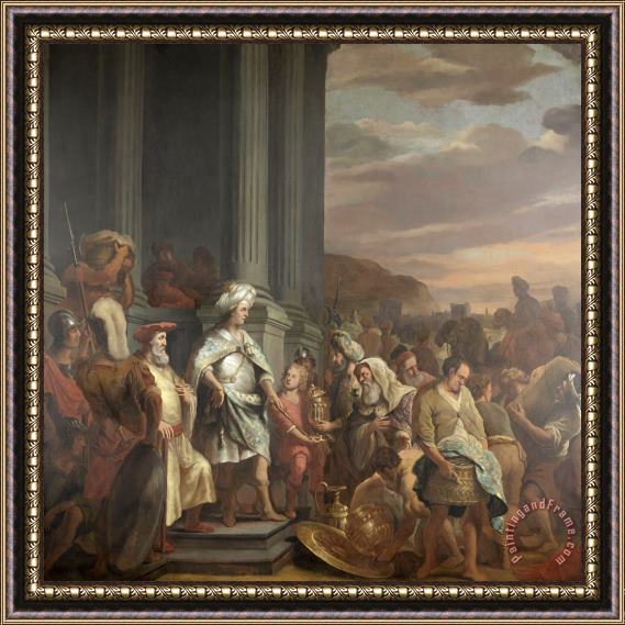Ferdinand Bol King Cyrus Handing Over The Treasure Looted From The Temple of Jerusalem Framed Painting