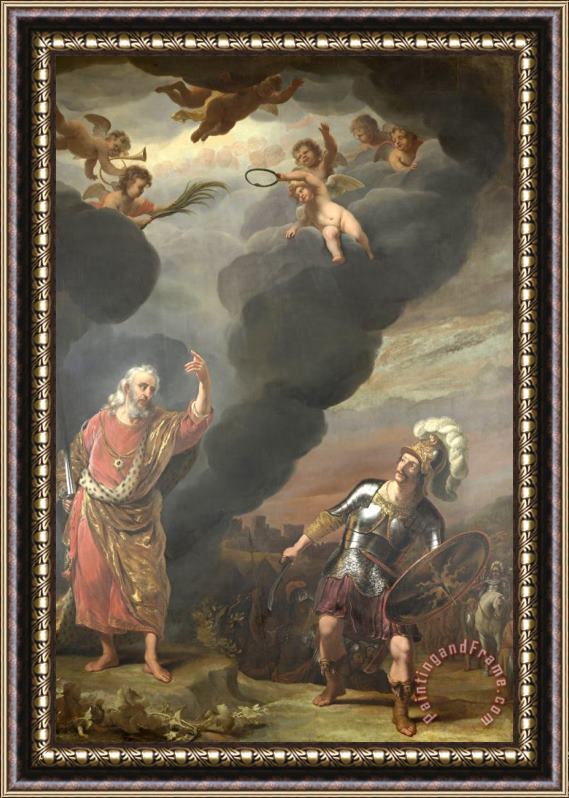 Ferdinand Bol The Captain of God's Army Appearing to Joshua Framed Painting