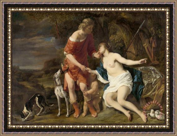 Ferdinand Bol Venus And Adonis Framed Print