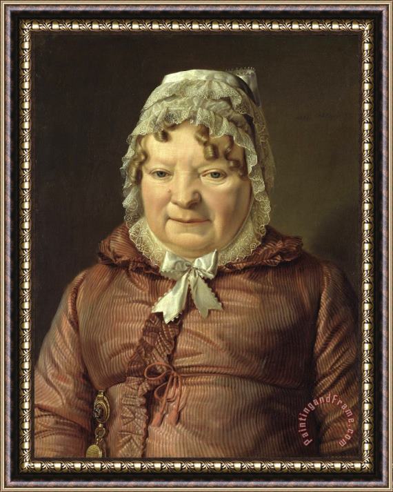 Ferdinand Georg Waldmuller Portrat Der Mutter Des Hauptmanns Von Stierle Holzmeister Framed Painting