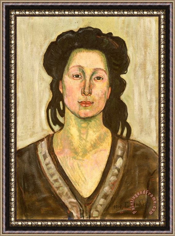 Ferdinand Hodler Portrait of Jeanne Cerani Framed Painting