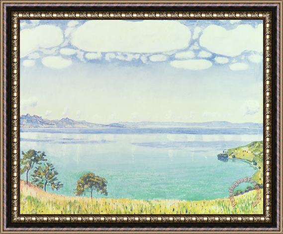 Ferdinand Hodler View of Lake Leman from Chexbres Framed Print