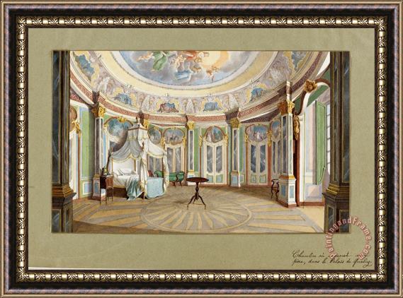 Ferdinand le Feubure Bedroom of King Pedro IV of Portugal (emperor Dom Pedro I of Brazil), Palace of Queluz Framed Print