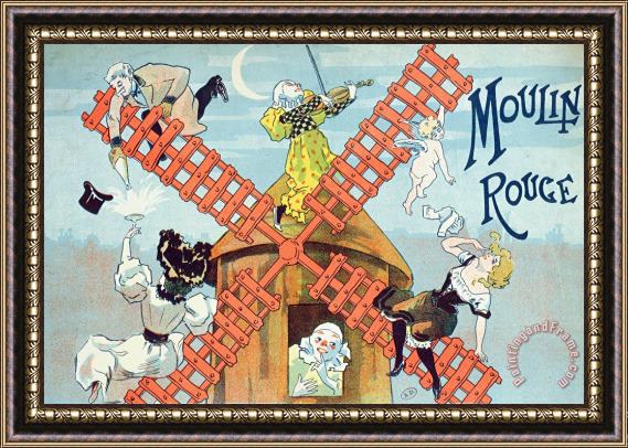 Ferdinand Misti-Mifliez Cover Of A Programme For The Moulin Rouge Framed Print