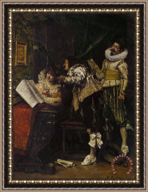 Ferdinand Roybet Recital Framed Painting