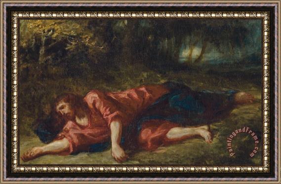 Ferdinand Victor Eugene Delacroix The Agony In The Garden Framed Painting