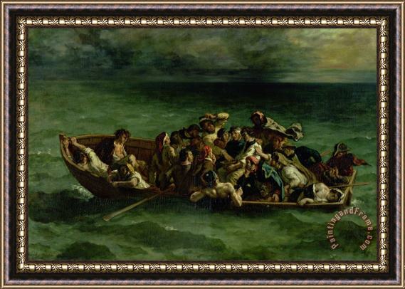 Ferdinand Victor Eugene Delacroix The Shipwreck of Don Juan Framed Painting