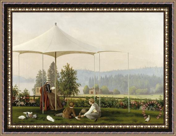Ferdinand von Wright In The Garden of Haminalahti Framed Painting