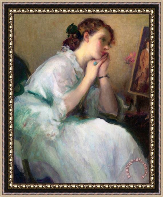 Fernand Toussaint Daydreaming Framed Painting
