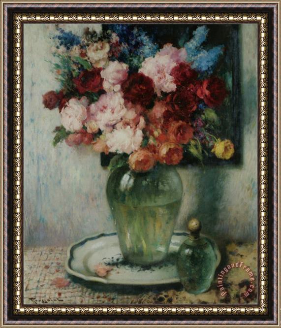 Fernand Toussaint Vase De Fleurs Framed Print