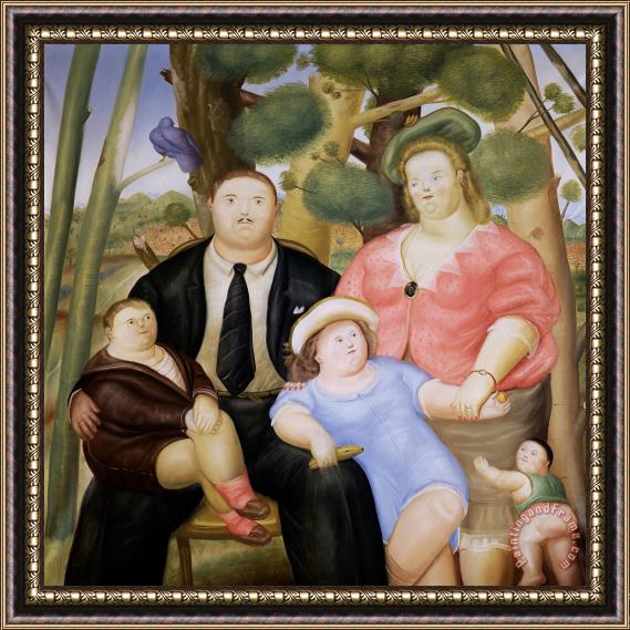 Fernando Botero A Family Framed Print