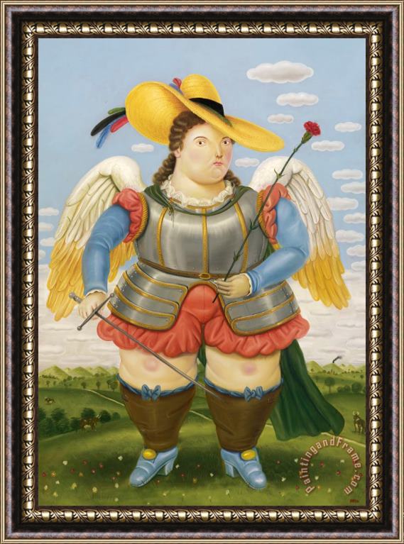 Fernando Botero Arcangel San Miguel Framed Painting