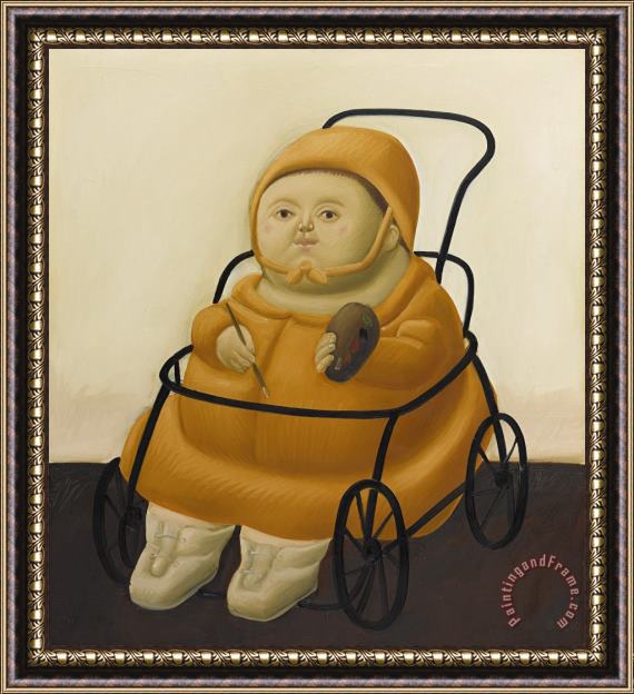 Fernando Botero Autorretrato a Los Dieciocho Meses Framed Painting