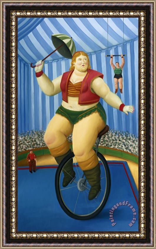 Fernando Botero Ciclista, 2001 Framed Painting