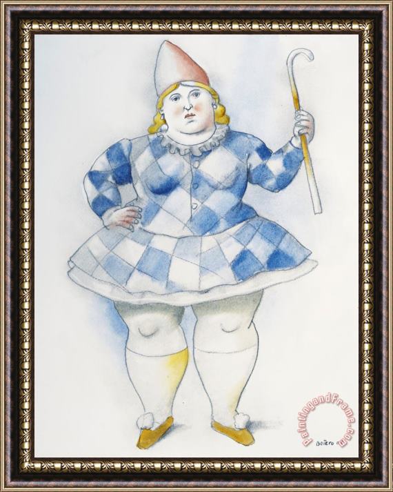 Fernando Botero Circus Girl, 2008 Framed Painting