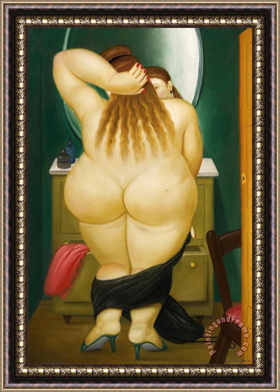 Fernando Botero Desnudo Ante El Espejo, 1983 Framed Print