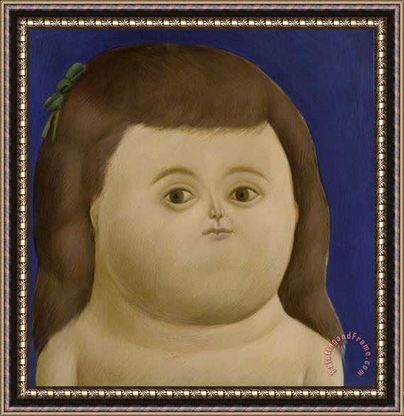 Fernando Botero Girl Framed Painting