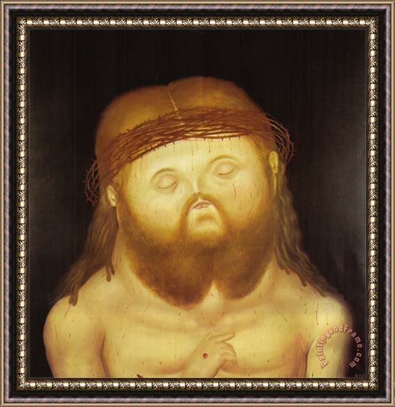 fernando botero Head of Christ Framed Painting