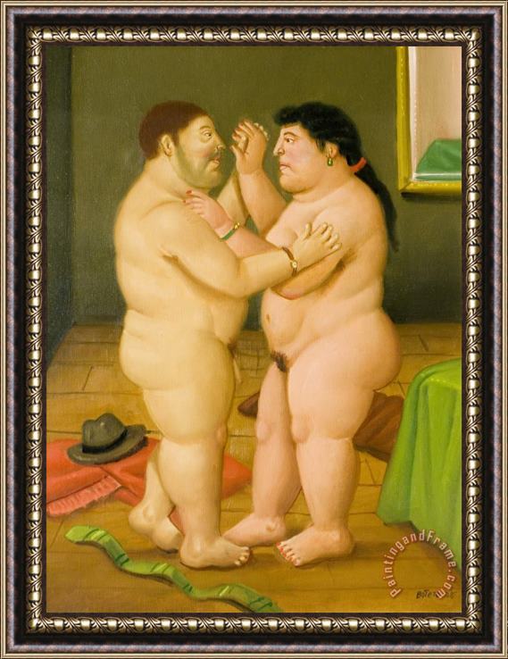 Fernando Botero La Danse, 2005 Framed Painting