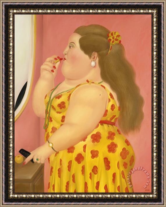 Fernando Botero La Toilette, 1980 Framed Painting