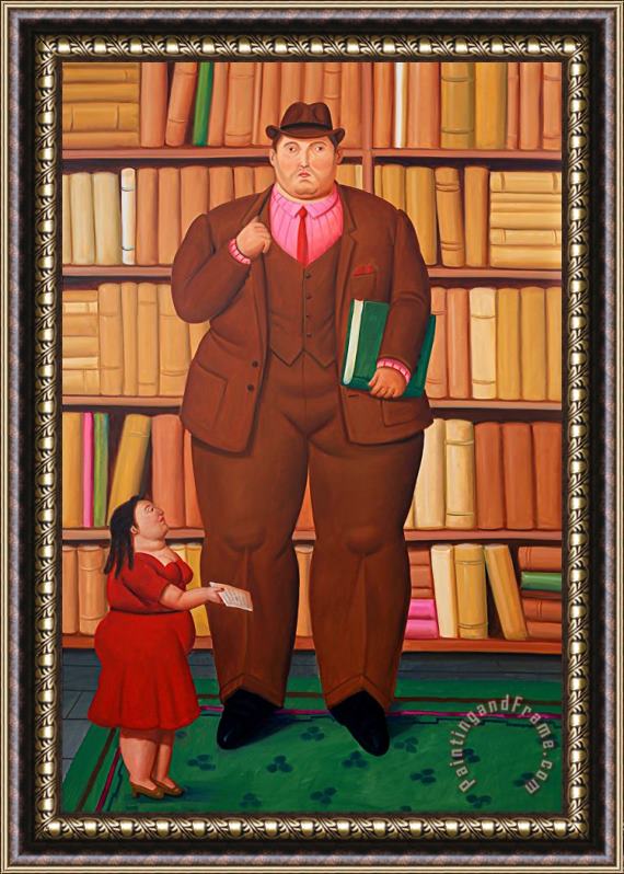 Fernando Botero Lawyer And Secretary, 2010 Framed Painting