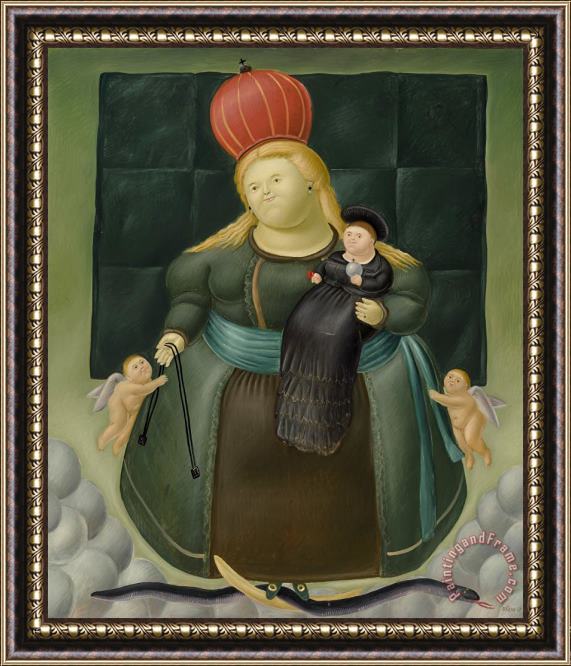 Fernando Botero Madonna And Child (nuestra Senora Del Carmen), 1967 Framed Painting